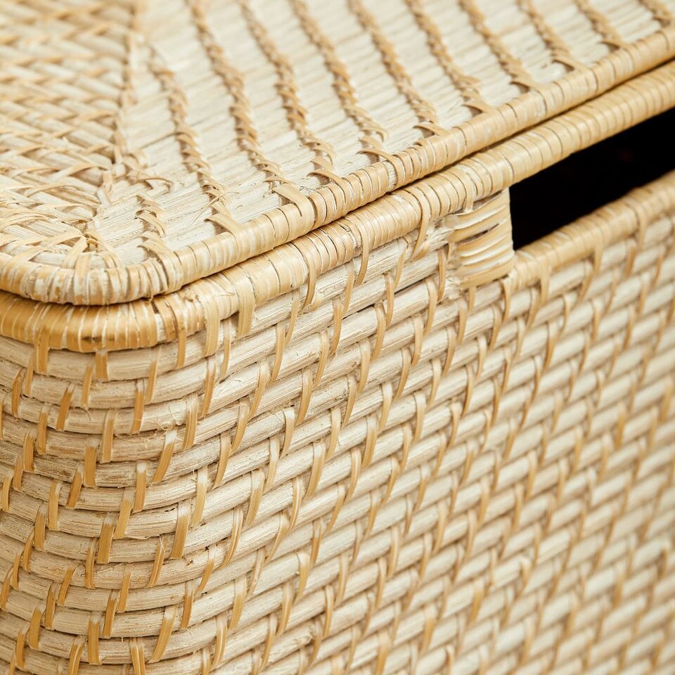 Modern Weave Lidded Storage Baskets West Elm United Kingdom